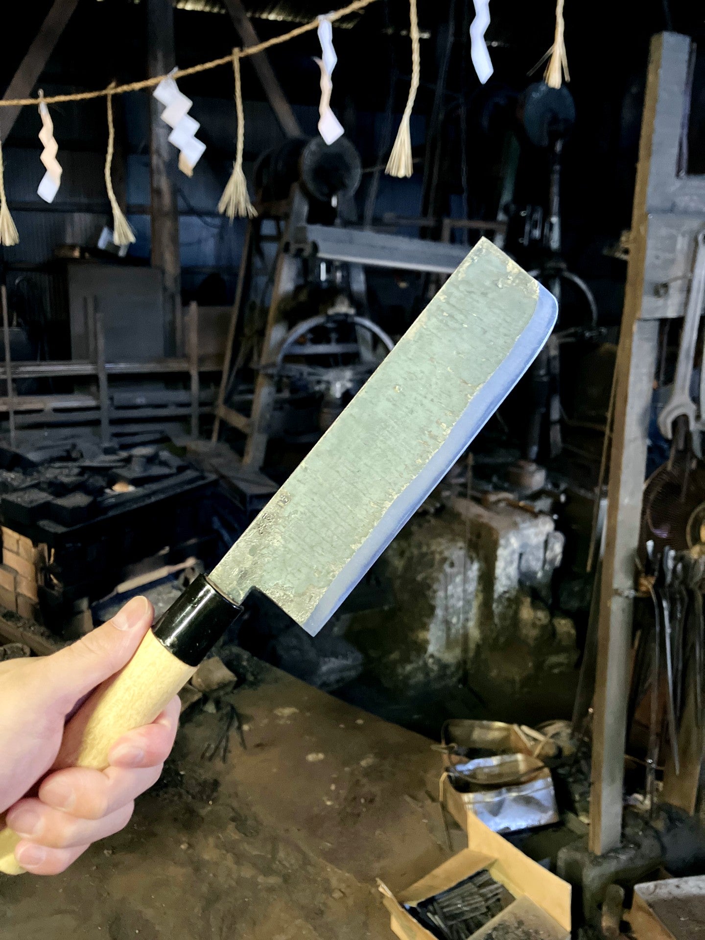 Single-Bevel Kurouchi Nakiri Knife 16cm