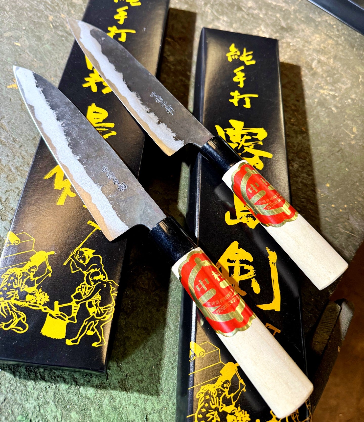 Nakamura Blacksmith Kurouchi Santoku 180mm