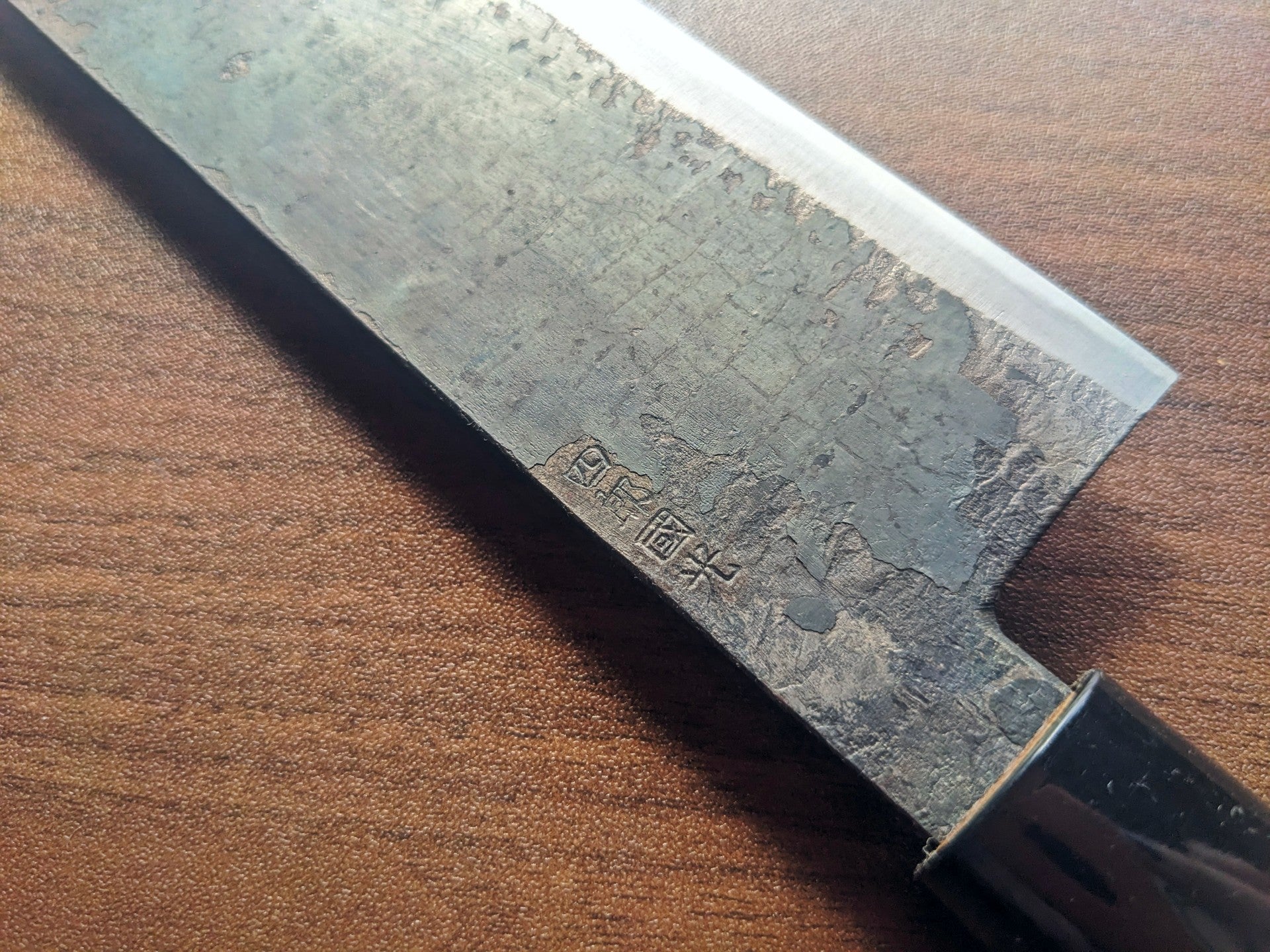 Single-Bevel Kurouchi Nakiri Knife 16cm