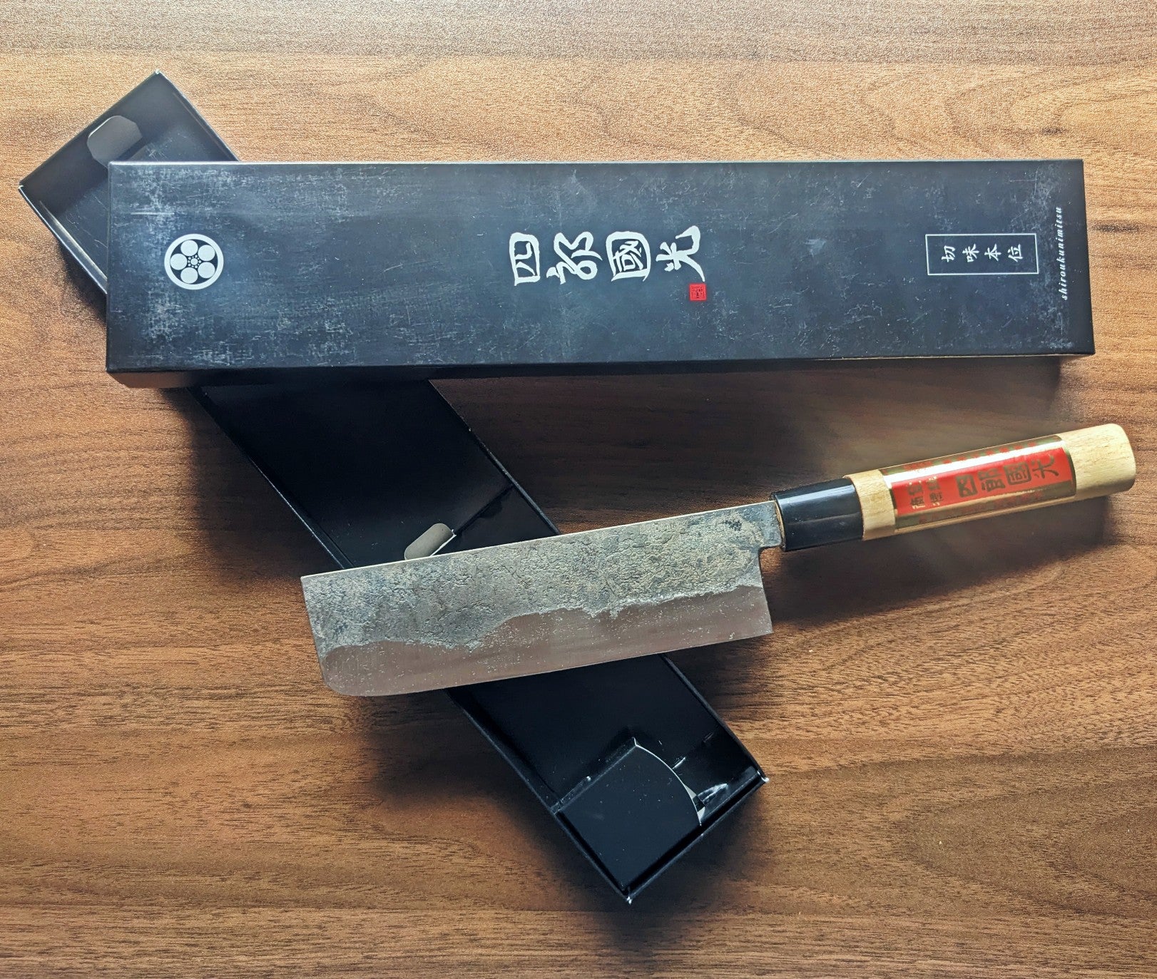Single-Bevel Kurouchi Nakiri Knife 16cm