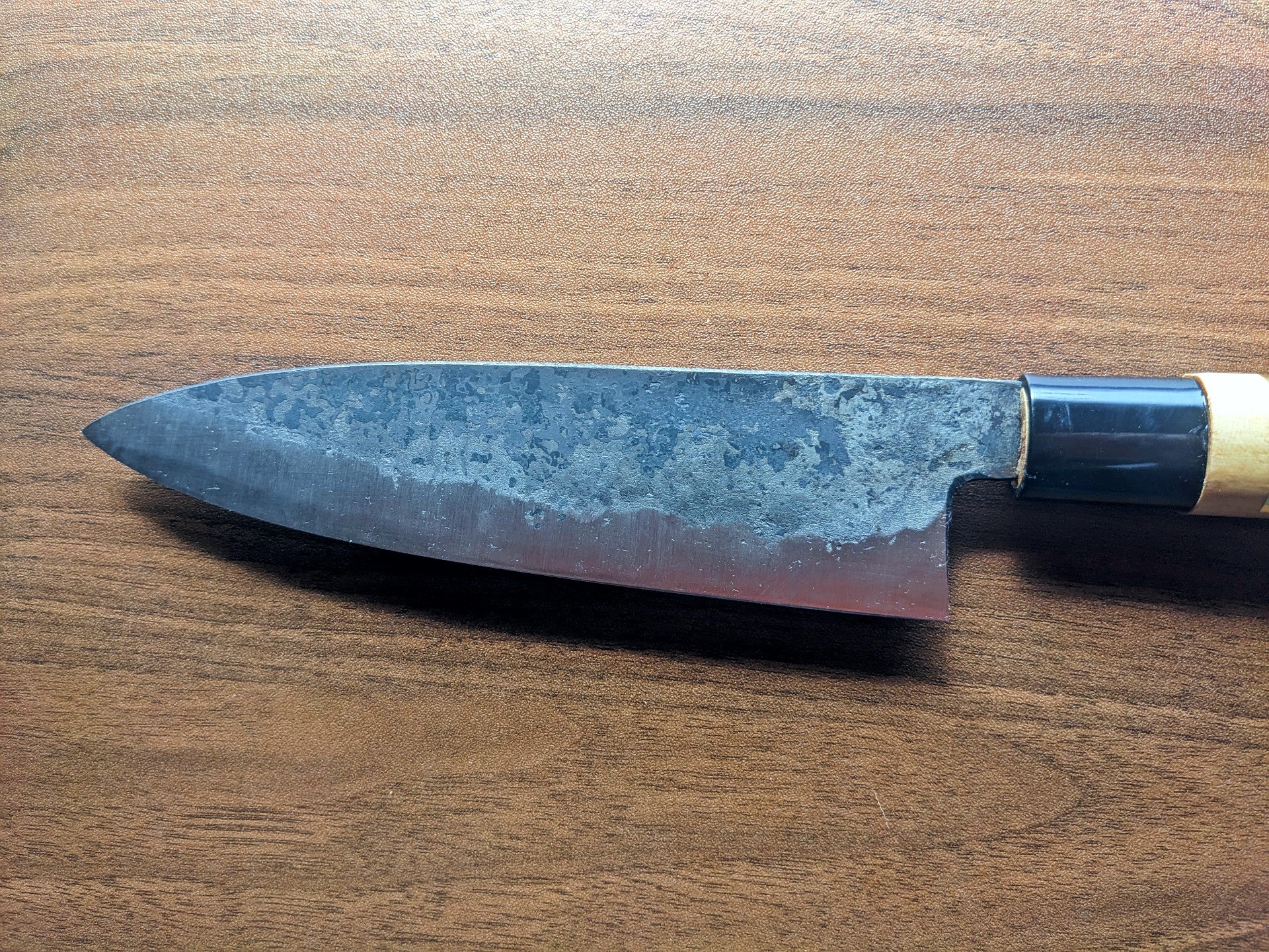 Single-Bevel Kurouchi Santoku Knife 170mm
