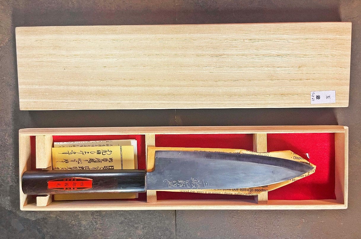 Tamahagane Yanagiba Knife & Sharpening Stone Japanese Food Craftsman Shop