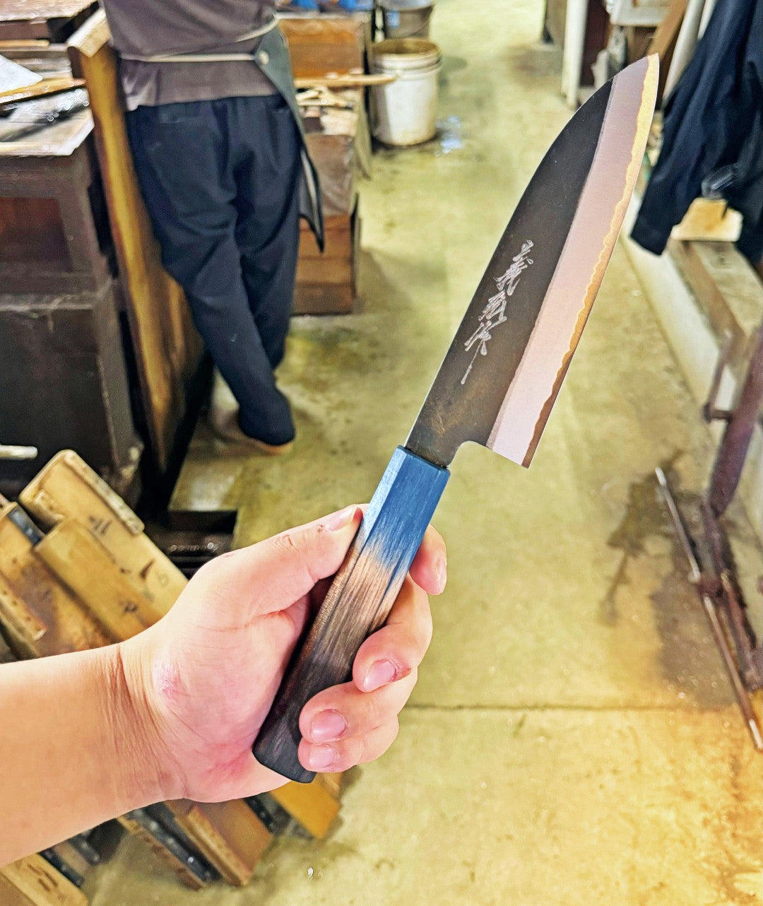 Kurouchi Santoku Knife 180mm