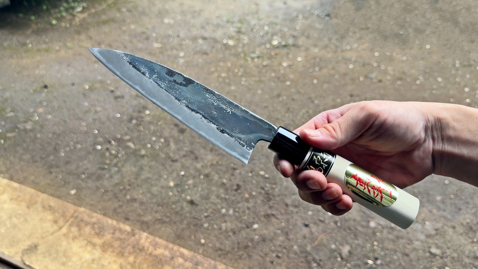 Shigemitsu Hamono Thin Kurouchi Deba Knife 155mm