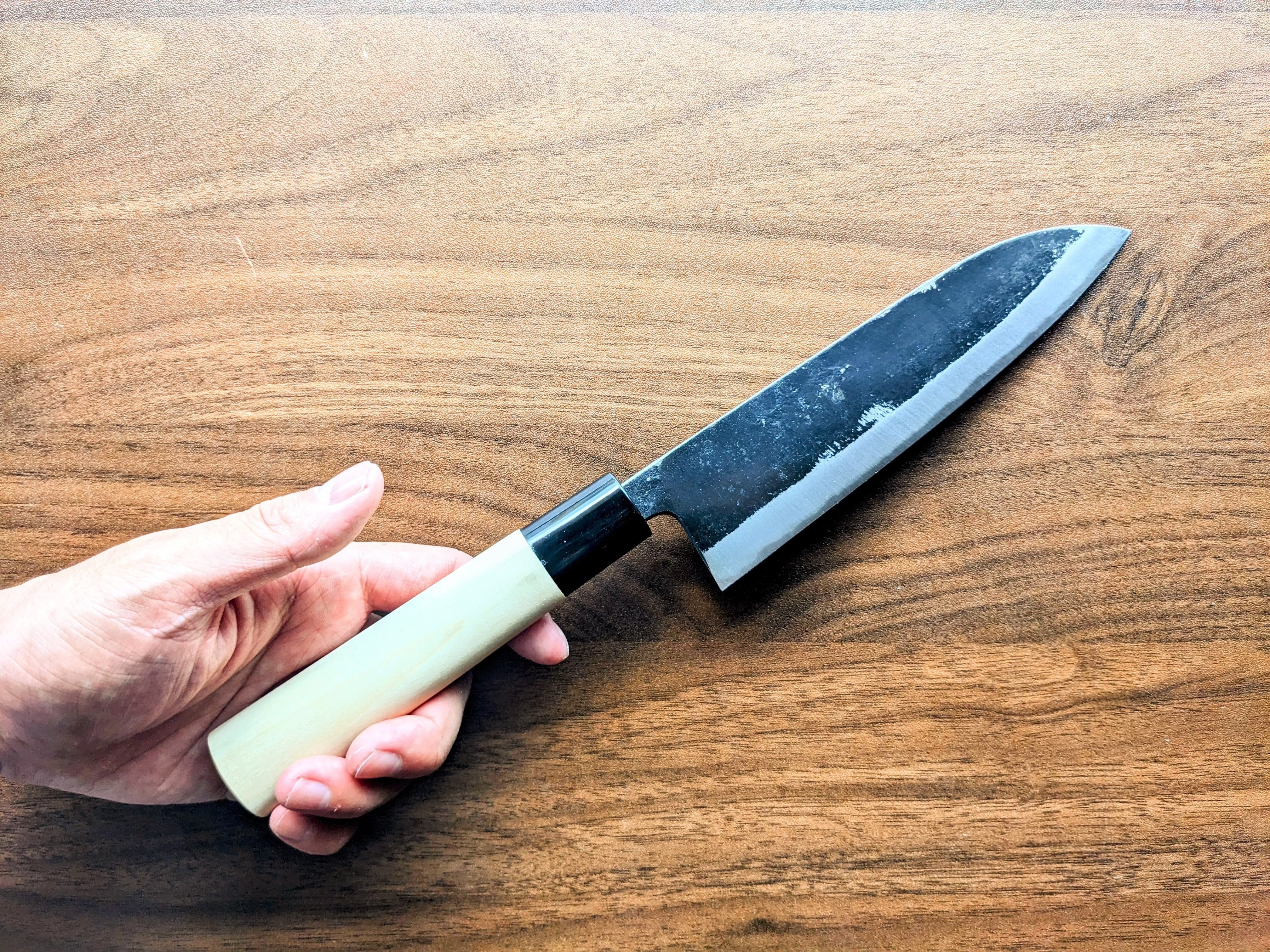 CHEF AKIYAMA ORIGINAL JAPANESE KNIFE 燕三条 Satoshi Nakagawa Aogami #1 Damascus RS8R Japanese Chef's