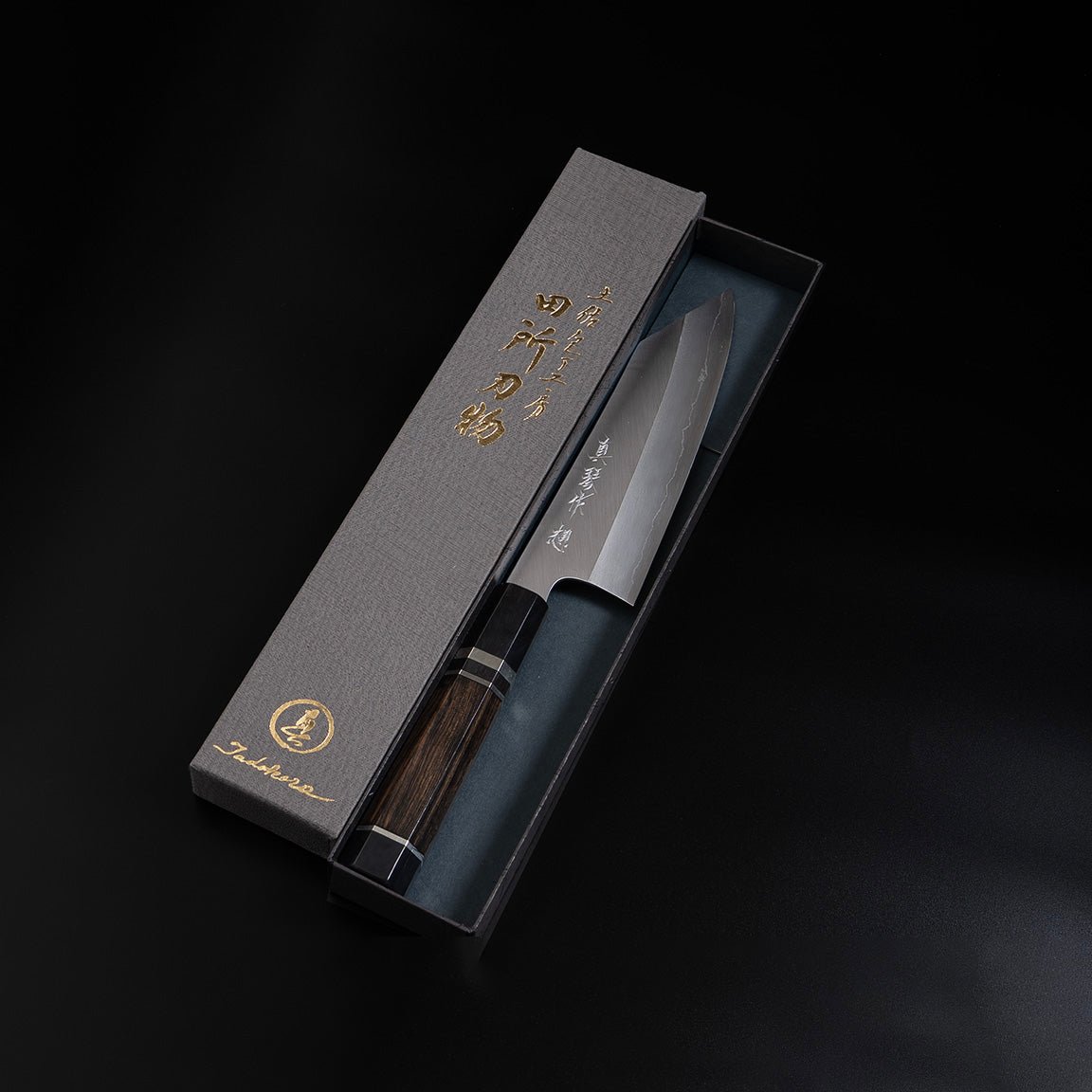 Tadokoro Hamono OMOI Ginsan Kiritsuke Santoku 180mm Kasumi Finish - Japanese Food Craftsman Shop