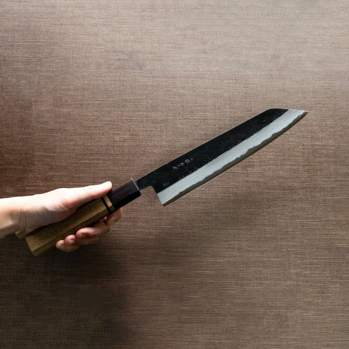 Kajihara Hamono Kurouchi Damascus Blue Steel No.2 Kiritsuke 210mm - Japanese Food Craftsman Shop