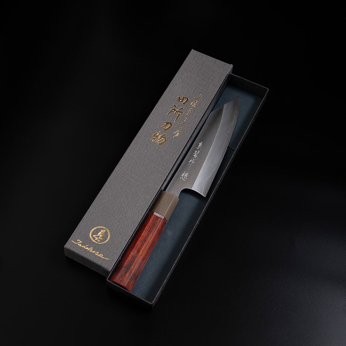 Tadokoro Hamono OMOI Ginsan Kiritsuke Santoku 180mm Kasumi Finish - Japanese Food Craftsman Shop