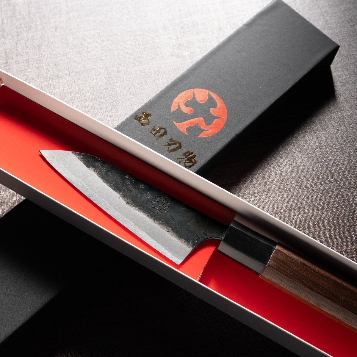 Nishida Hamono Kurouchi Petty Knife 100mm - Japanese Food Craftsman Shop
