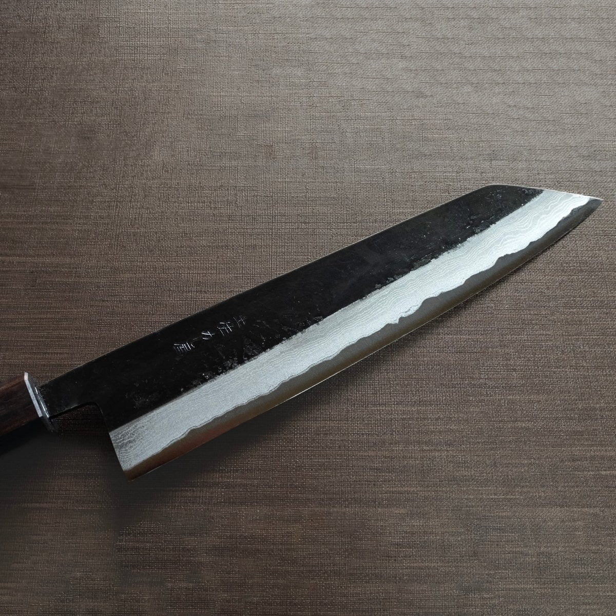 Kajihara Hamono Kurouchi Damascus Blue Steel No.2 Kiritsuke 210mm - Japanese Food Craftsman Shop