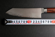 KIRINAMI Kiritsuke Bunka Knife 150mm crafted by Seki Kikusui with ruler showing blade length of 15cm