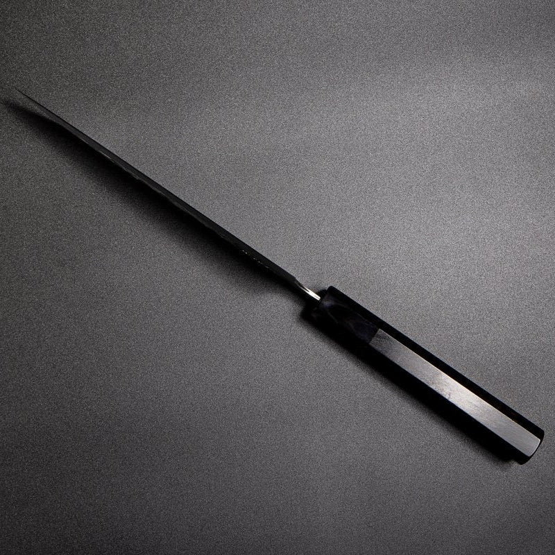 VG XEOS Santoku Knife 18.5cm crafted by Nigara Hamono showing blade thickness