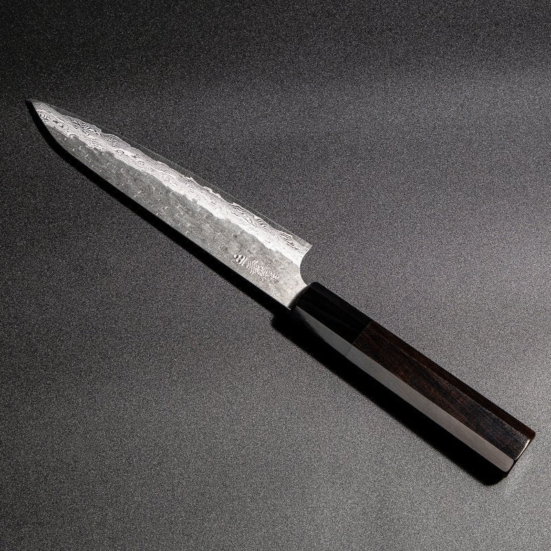 VG XEOS Petty Knife 16cm by Nigara Hamono arranged diagonally without box
