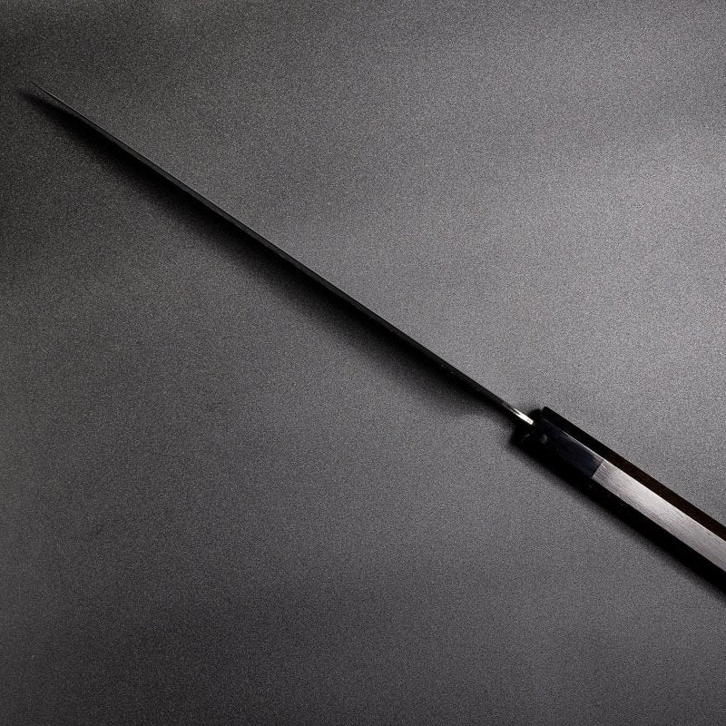 VG XEOS Gyuto Knife 25.5cm crafted by Nigara Hamono showing blade thickness