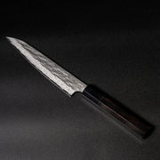 VG XEOS Petty Knife 16cm by Nigara Hamono showing side of blade without engraving 