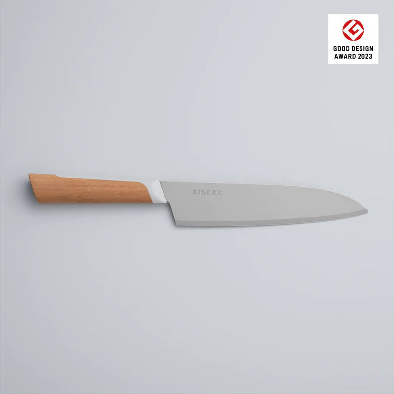 KISEKI Santoku Knife with Beech Handle by Fukuda Hamono
