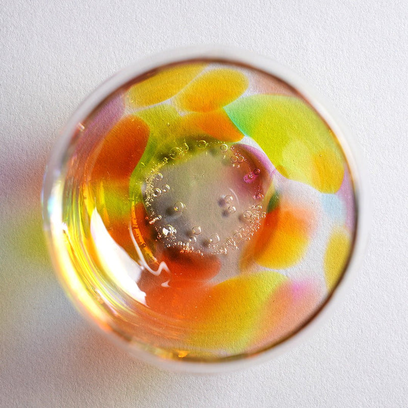 Soejima Glassware Handcrafted Round Rainbow Glass