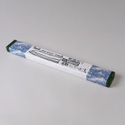 手書きの外箱 蓑毛鍛冶屋 文化ナイフ 210mm グレー背景
