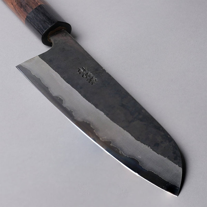 Morihiro Blacksmith Kurouchi Aogami No.1 Santoku Knife 170mm