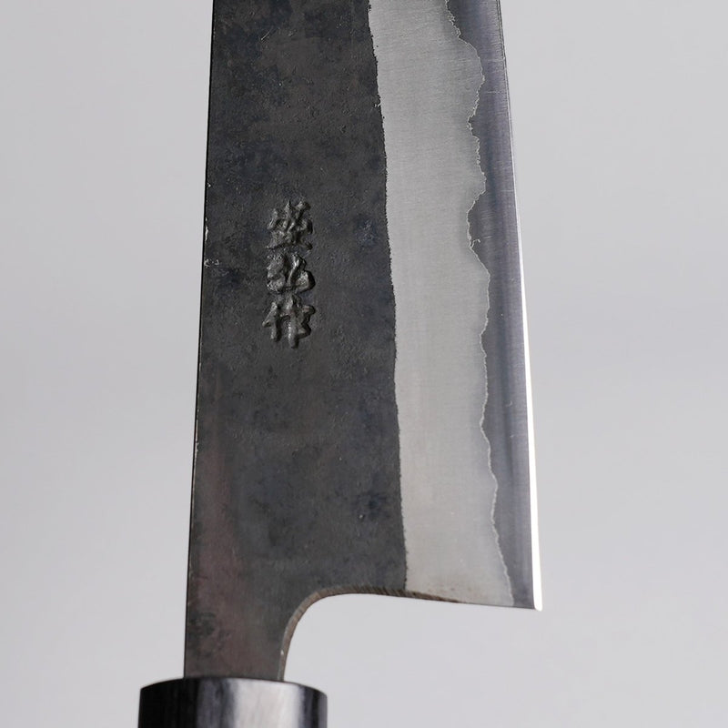 Morihiro Blacksmith Kurouchi Aogami No.1 Santoku Knife 170mm