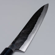 Closeup of the blade of a Nakamura Hamono Kurouchi Sashimi Knife 240mm