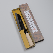Nakamura Hamono Kurouchi Santoku Knife 165mm in its open box