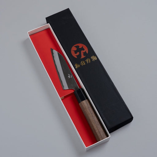 Nishida Hamono Polished Petty Knife 100mm in its open box