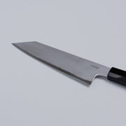 Closeup of the blade of a Sakai TAKAYUKI White Steel No.2 Kiritsuke 180mm