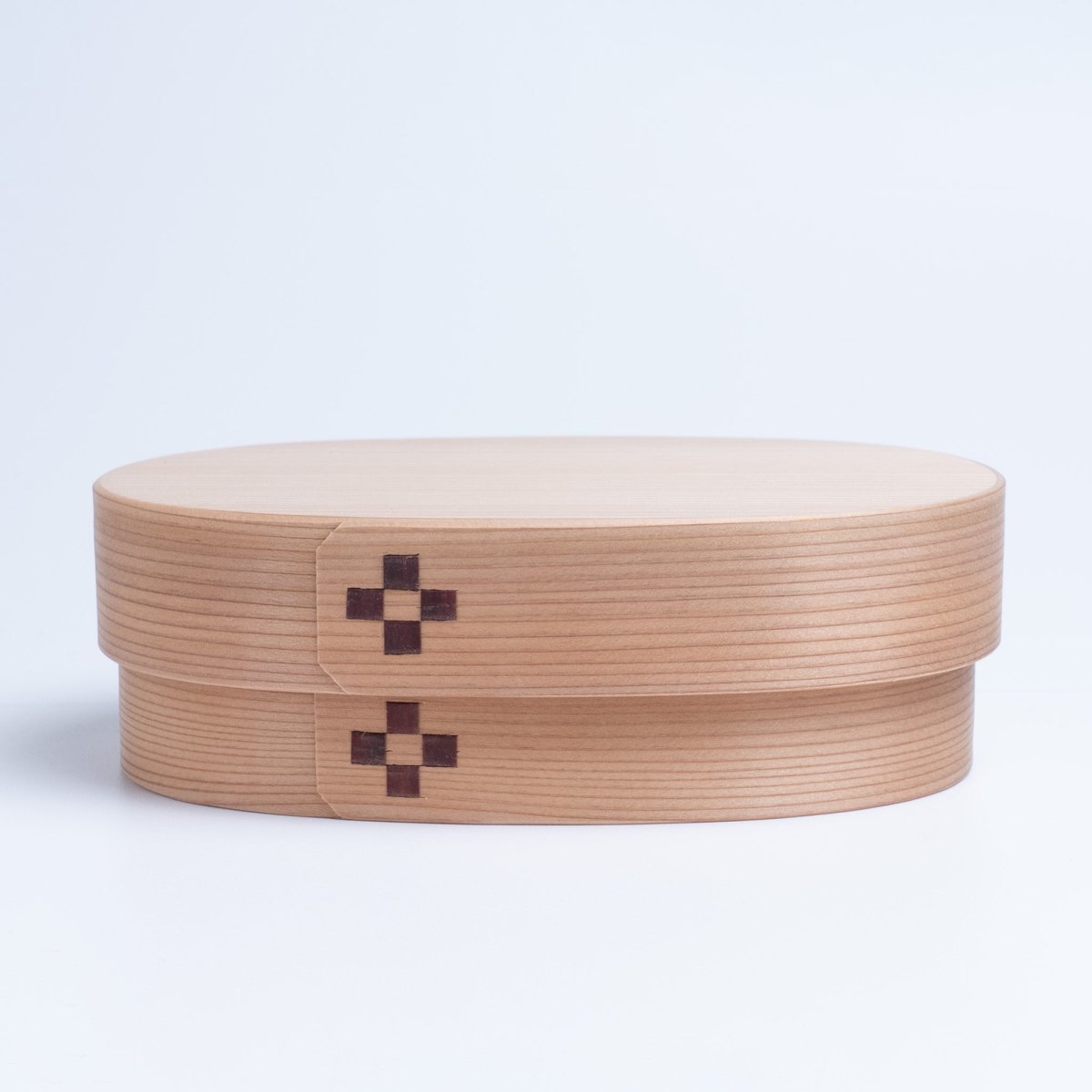 Closed MOCKATS Bento Box with Flower Pattern (medium size) showing the flower pattern in both box and cover