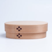 Closed MOCKATS Bento Box with Flower Pattern (medium size) showing the flower pattern in both box and cover