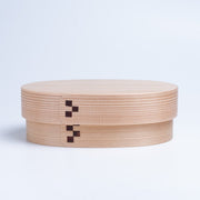 Closed MOCKATS Bento Box with Checked Pattern