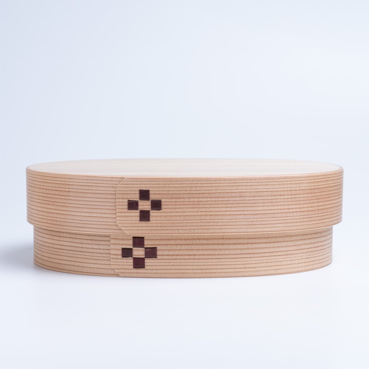 Closed MOCKATS Bento Box with Flower Pattern (big size) showing the flower pattern in both box and cover