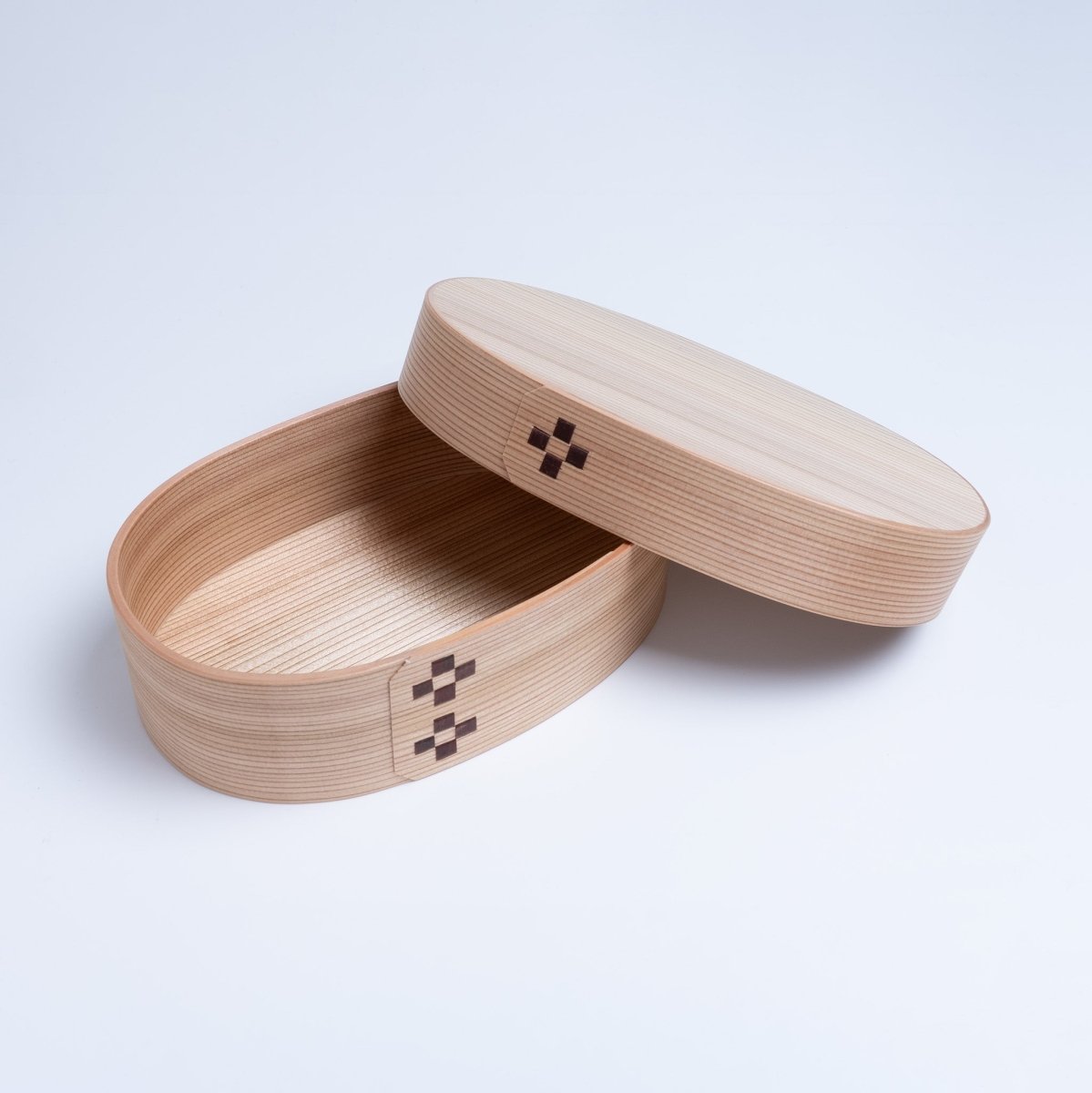 Opened MOCKATS Bento Box with Flower Pattern (big size)