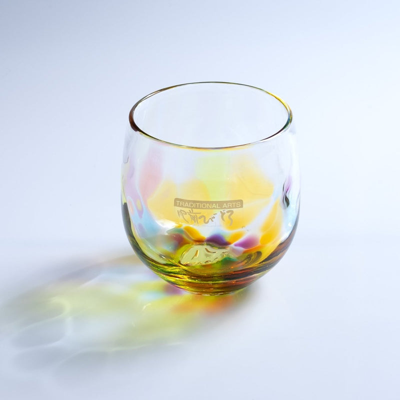 Soejima Glassware Handcrafted Round Rainbow Glass