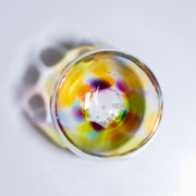 Above view of Soejima Glassware Handcrafted Round Rainbow Glass 