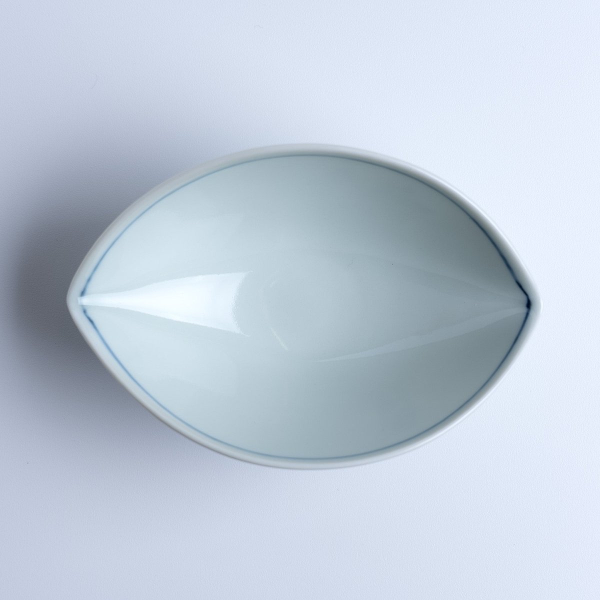 View from above of the inside of Koenji Sugagasa Porcelain Appetizer Plate by Imari Togei