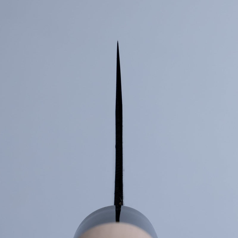 Blade thickness of a Nakamura Hamono Curved Back Bunka Kitchen Knife 165mm