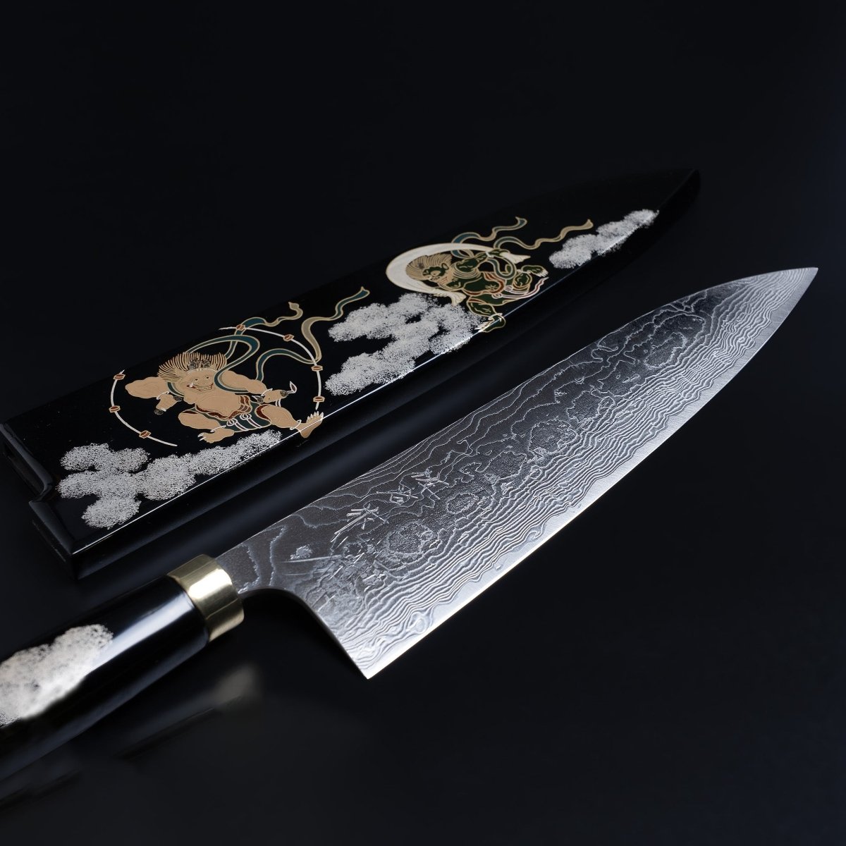 Takeshi Saji R2 Stainless Steel Gyuto 215mm Damascus Pine Diamond Finish