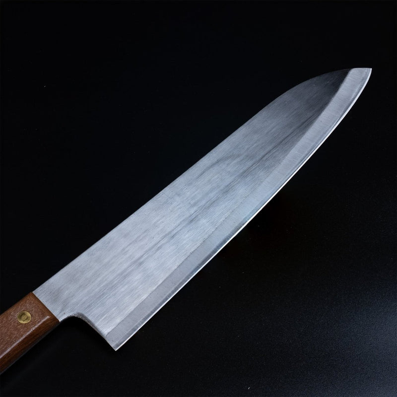Closeup of the Shirou Kunimitsu Stainless Steel Gyuto Knife 230mm blade