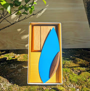 Blue 'Happa' Leaf Shaped All - Around Knife by Asano Blacksmith in its box