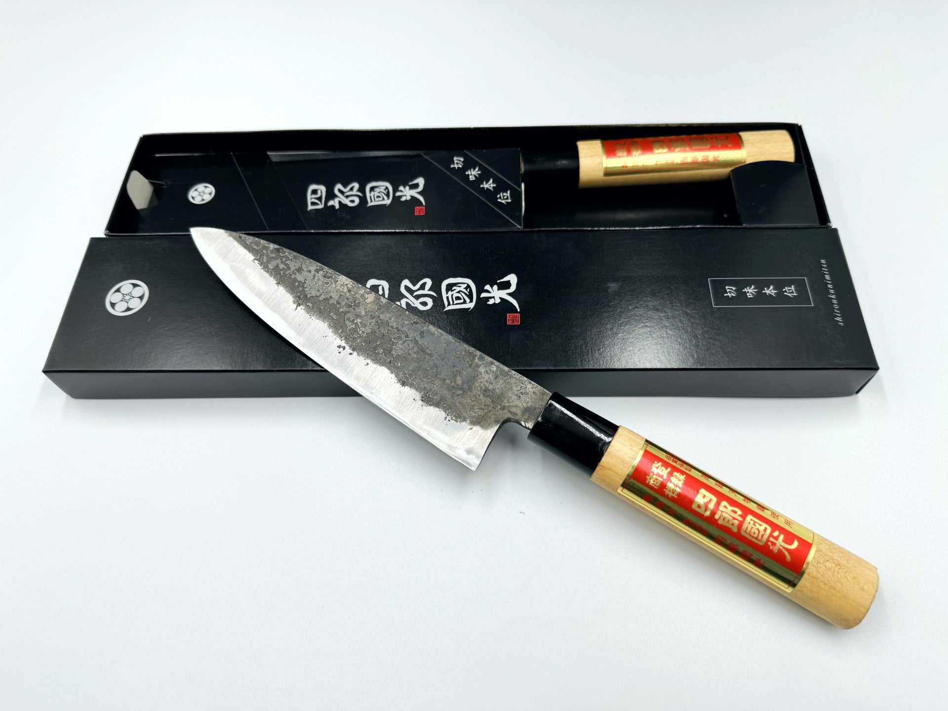 Single-Bevel Kurouchi Santoku Knife 170mm