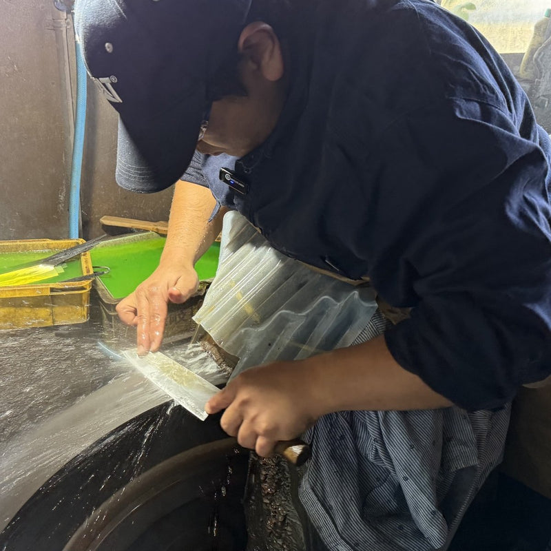 Kajihara Hamono craftsman polishing traditional handcrafted knife in their workshop