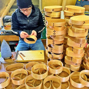 MOCKATS artisan working on the bento lunch boxes