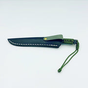 Minomo Blacksmith Ignite Knife 110mm inside its sheath