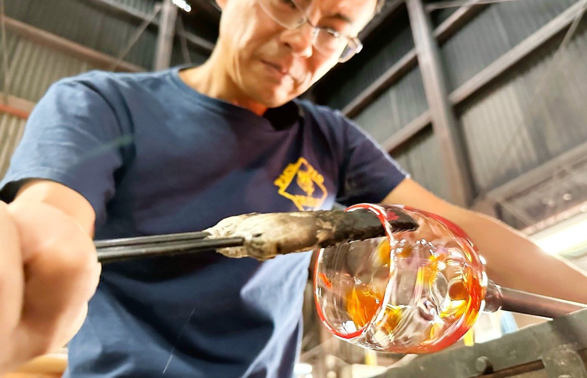 Handcrafted Rainbow Water Glass - Japanese Food Craftsman Shop