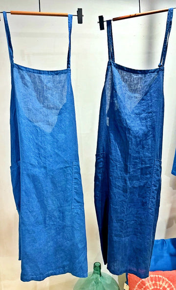 Indigo Blue Hand-dyed Apron Japanese Food Craftsman Shop