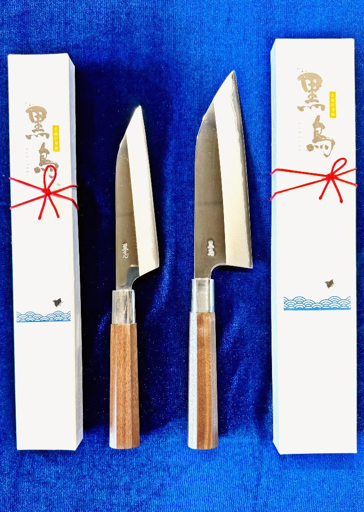 Kurotori knives, petit and full size, with original Kurotori box