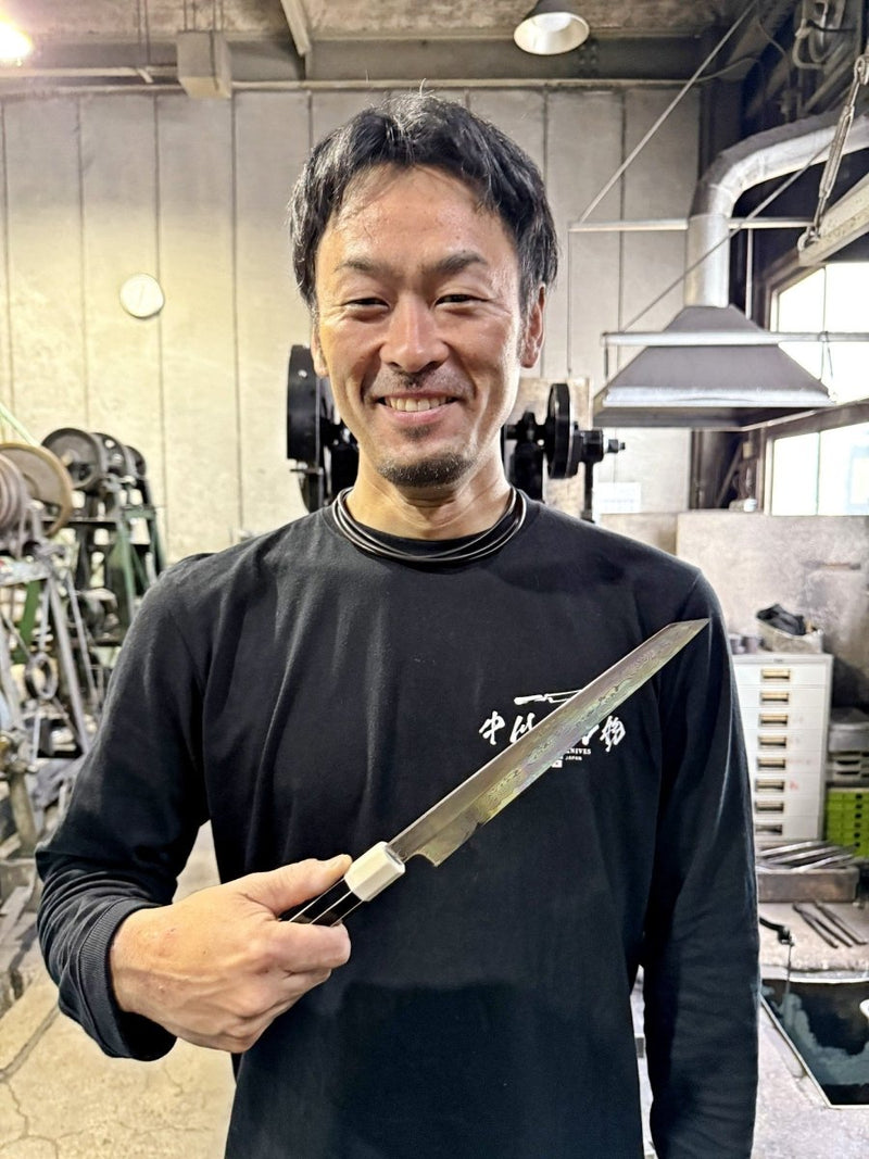 Nakagawa Knives Damascus SPG STRIX Kiritsuke Sujihiki 240mm - Japanese Food Craftsman Shop