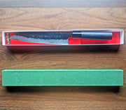 Minomo Blacksmith Knife With Name Engraving inside its open box