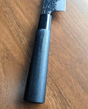 Black handle of the Minomo Blacksmith Knife With Name Engraving 